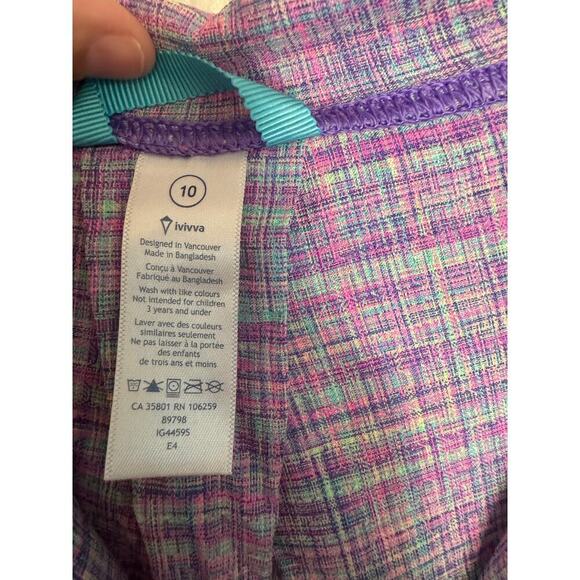 Ivivva Lululemon Full Zip Hooded Jacket Pink and Purple Size 10 - Picture 4 of 4